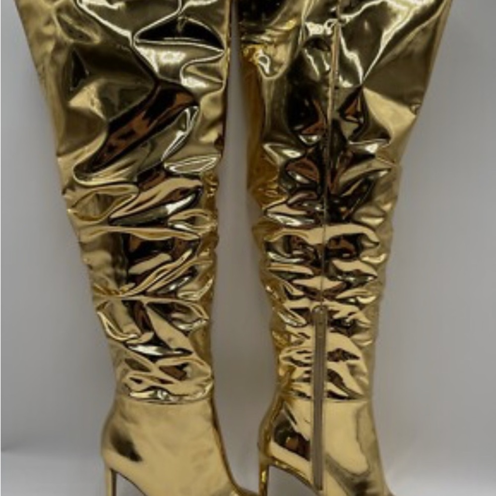 Gold Over-the-Knee Boots women’s 11